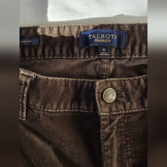 Talbots Chocolate Brown Corduroy Pants - Cozy and Chic - Picture 4 of 4